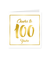 wenskaart 100 Jaar Goud Wit